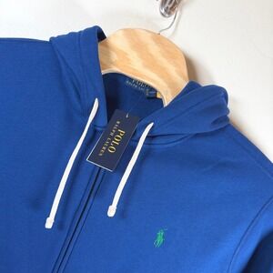 Polo Ralph Lauren The RL Fleece Full Zip Hoodie Mens XL Blue Green Pony